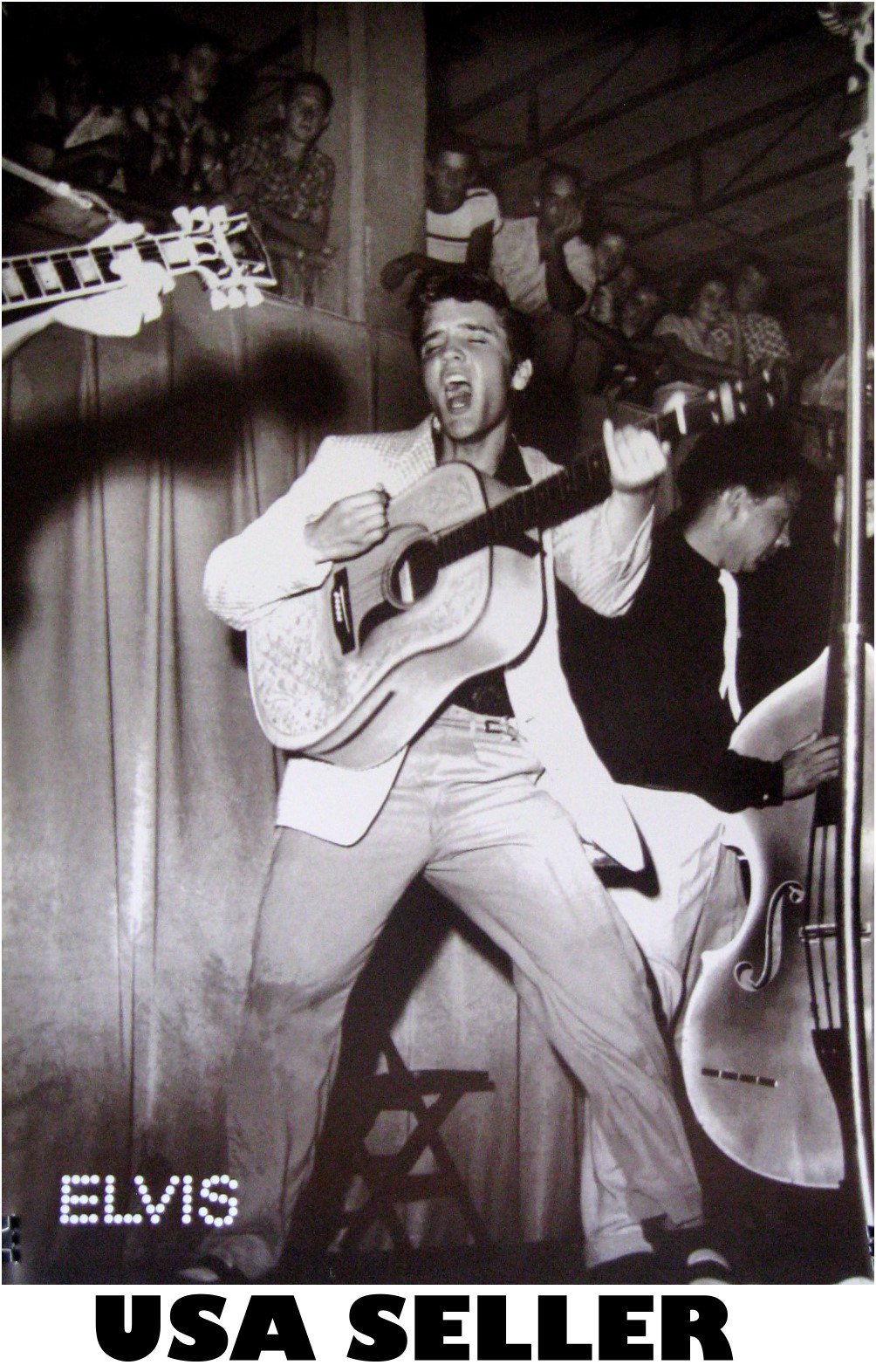 Amazon.com: Elvis Presley b&w POSTER 14.5 x 21 iconic 1956 image